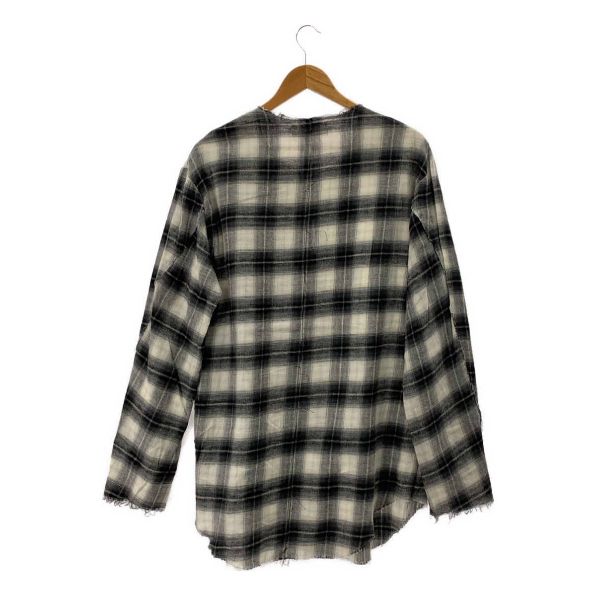 その他 オンブレチェック スキッパーシャツ