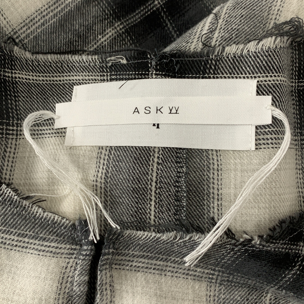 その他 オンブレチェック スキッパーシャツ