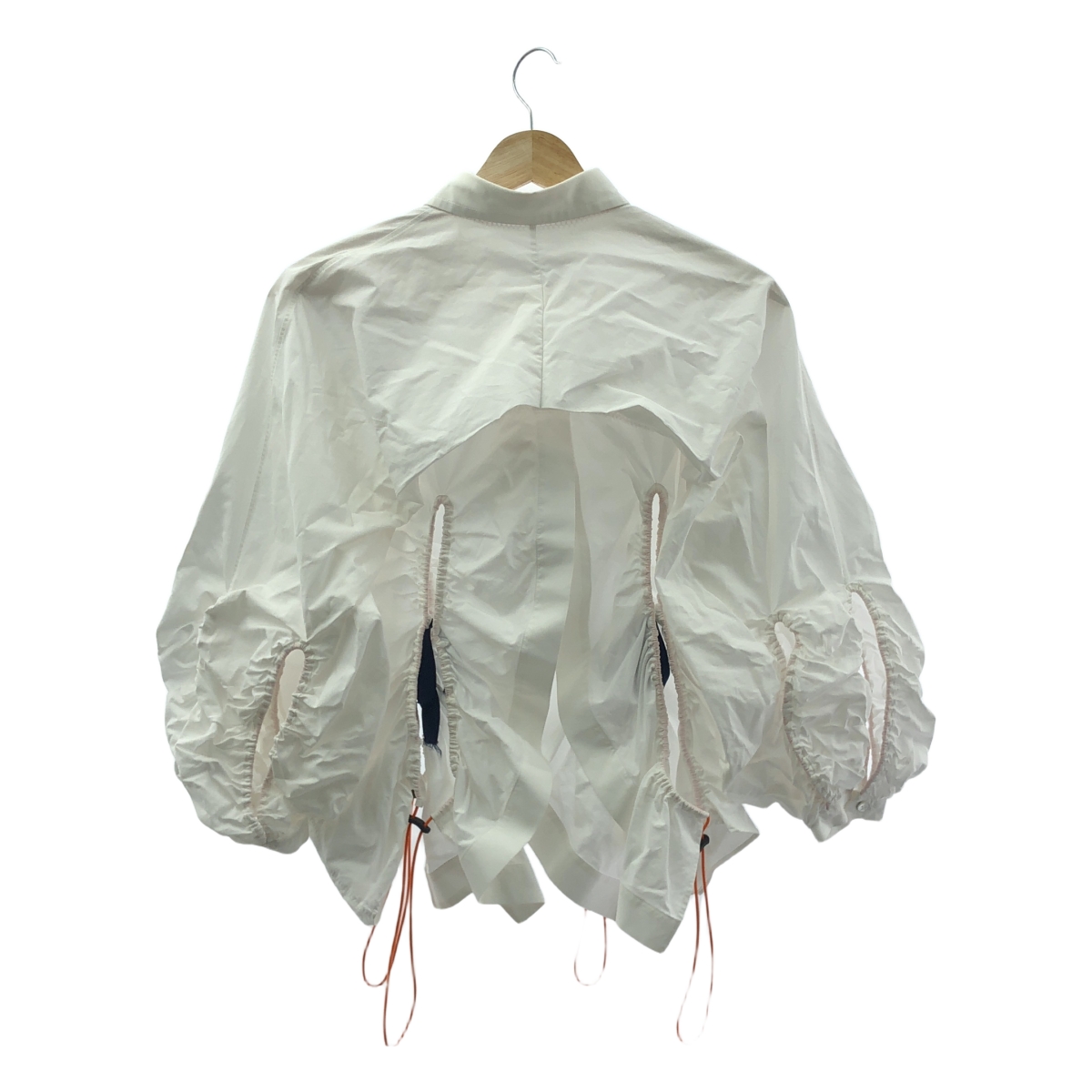 TOGA / トーガ ドローストリング ギャザー バックオープンシャツ