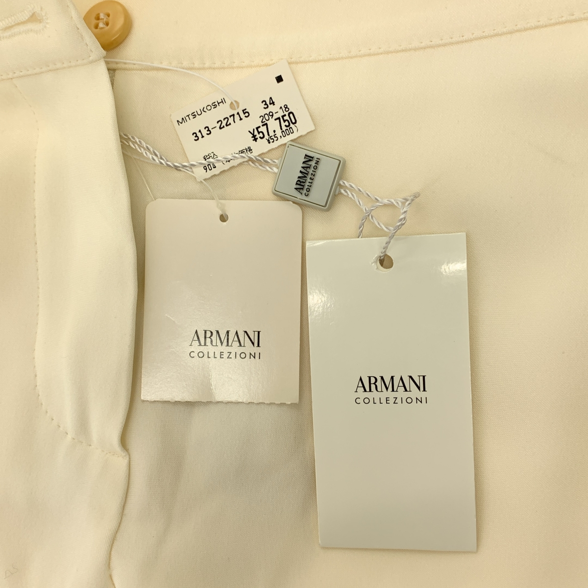 ARMANI COLLEZIONI / アルマーニコレツォーニ アセテート ワイド スラックス パンツ