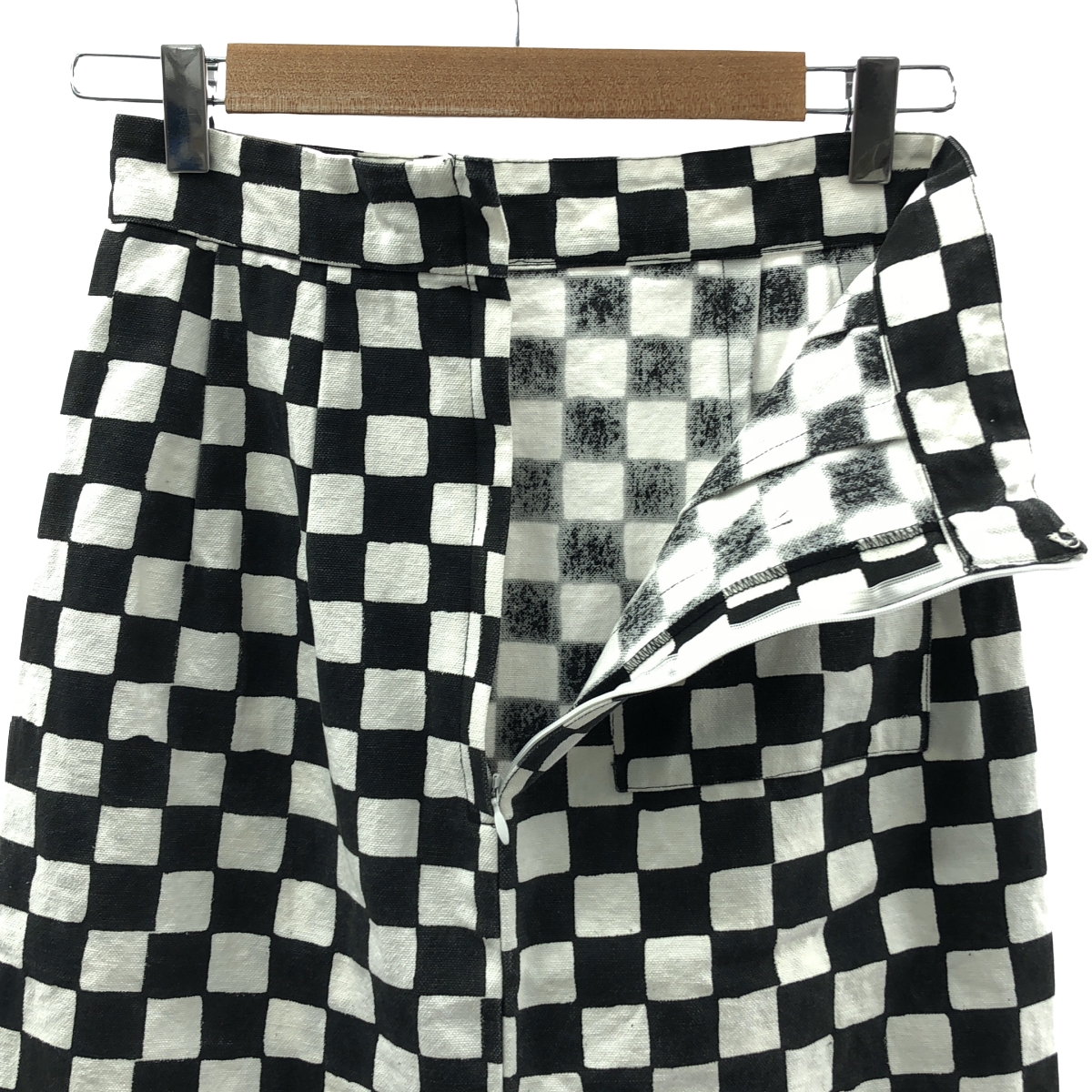 SZ Blockprints / エスゼットブロックプリント × Ron Herman / ロンハーマン チェック スリット スカート