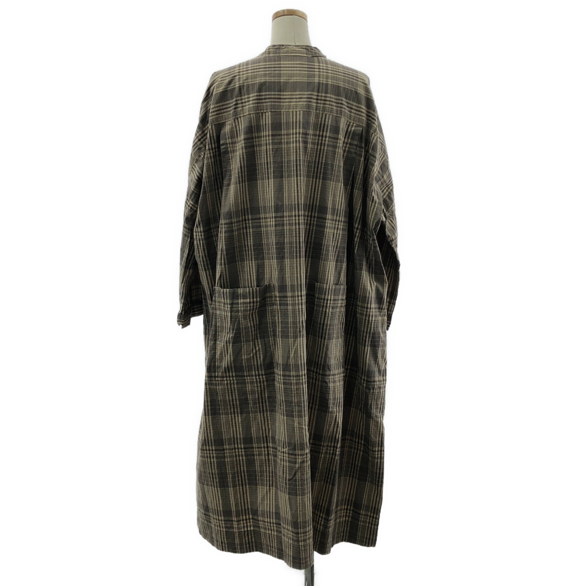 veritecoeur / ヴェリテクール チェック ヘンリーネックワンピース