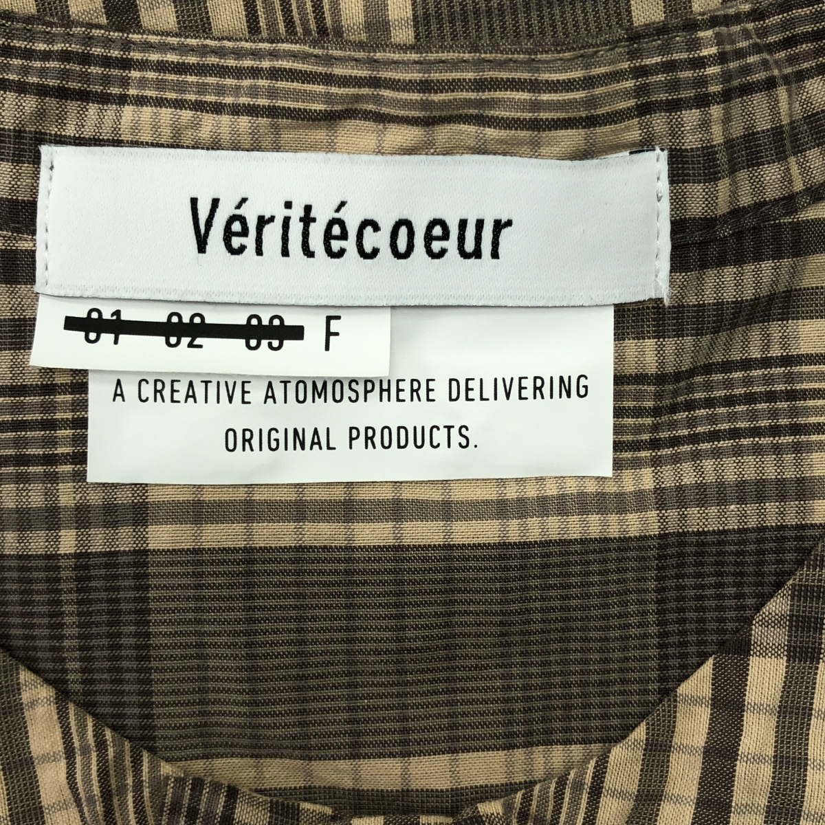 veritecoeur / ヴェリテクール チェック ヘンリーネックワンピース