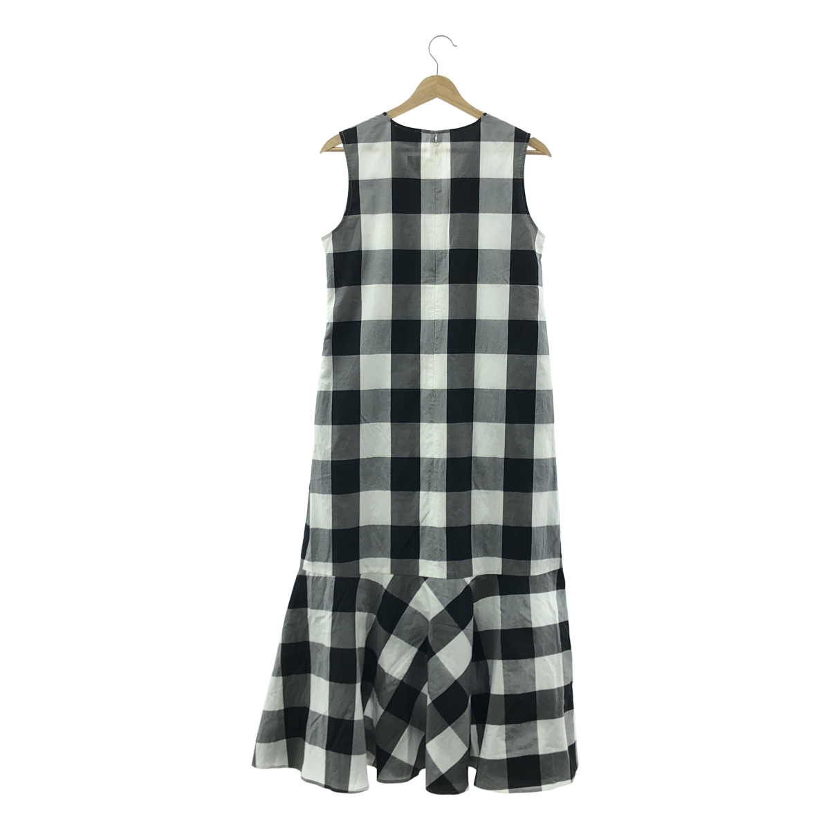 UNITED ARROWS / ユナイテッドアローズ FABRICA Vネック ブロックチェック ノースリーブ ワンピース