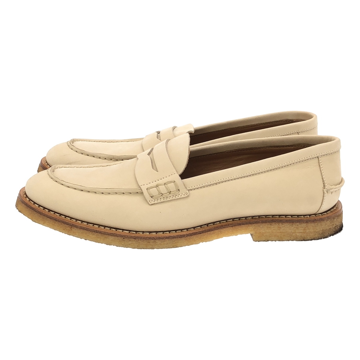 MARGARET HOWELL / マーガレットハウエル レザー クレープソール コインローファー