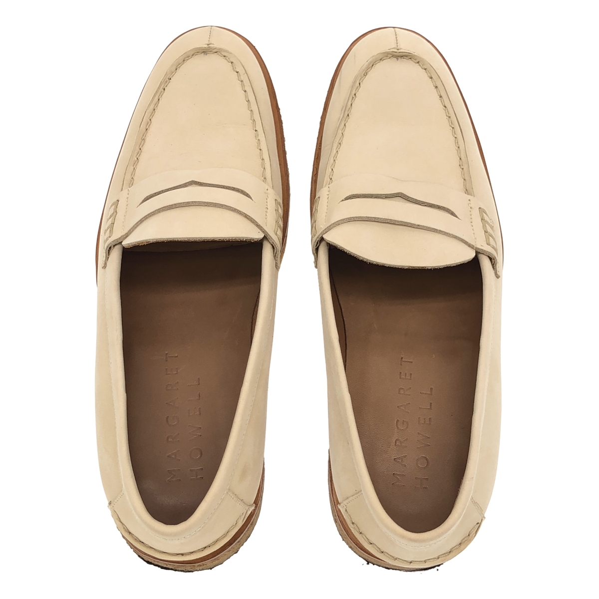 MARGARET HOWELL / マーガレットハウエル レザー クレープソール コインローファー