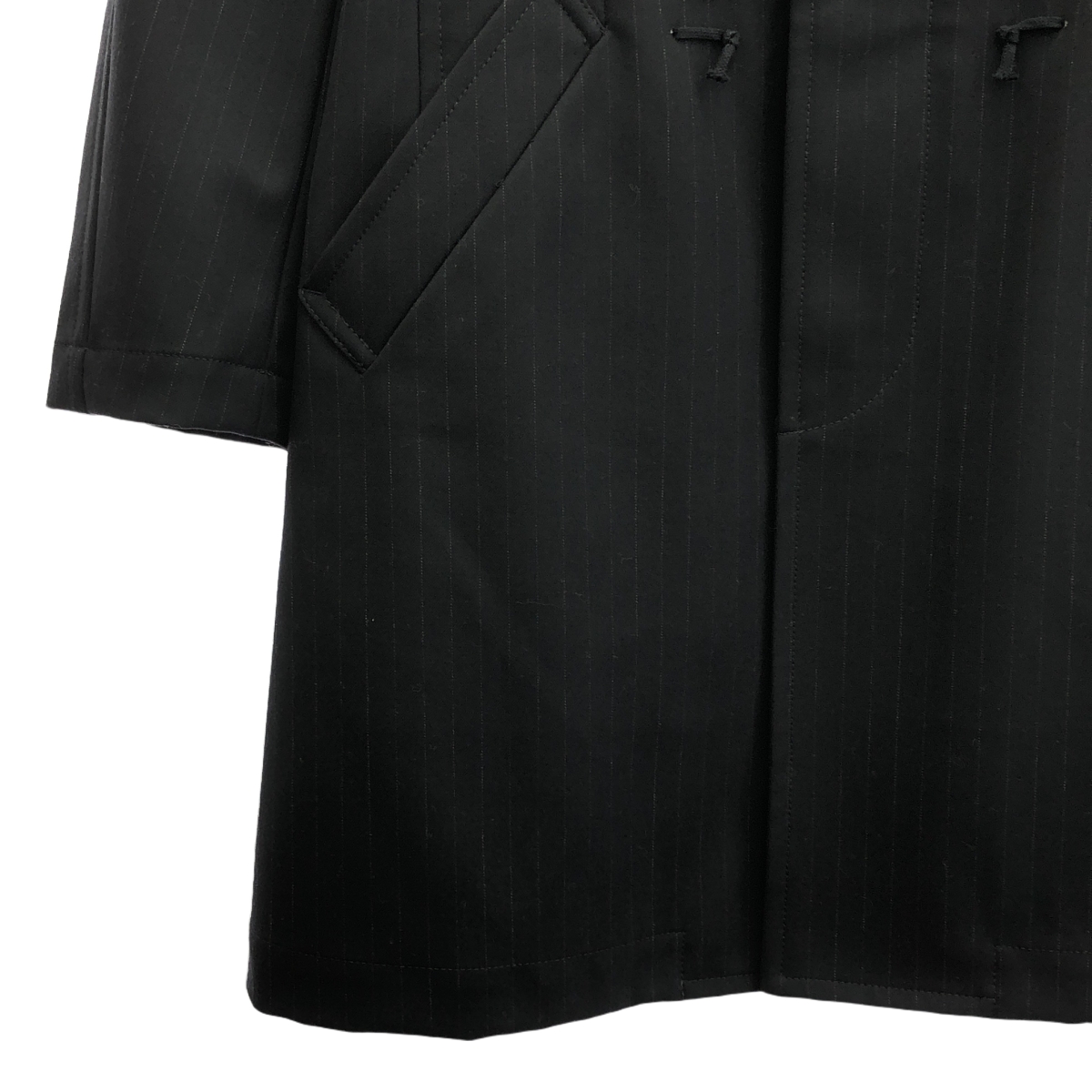 COMME des GARCONS COMME des GARCONS / コムコム レースアップデザイン ストライプ ウール コート