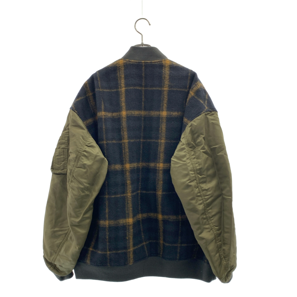 WELLDER / ウェルダー Combination Bomber Jacket 異素材 チェック ボンバージャケット