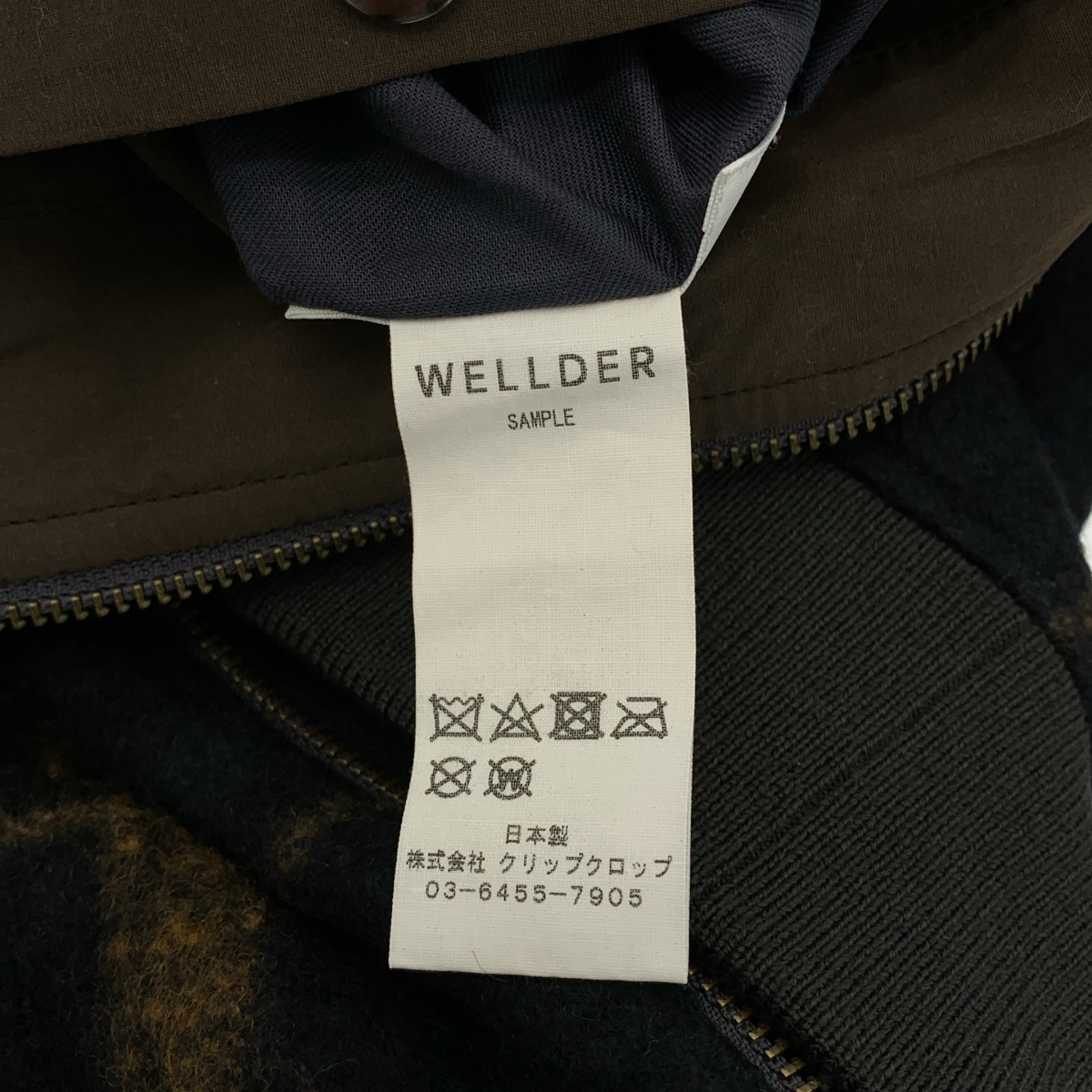 WELLDER / ウェルダー Combination Bomber Jacket 異素材 チェック ボンバージャケット