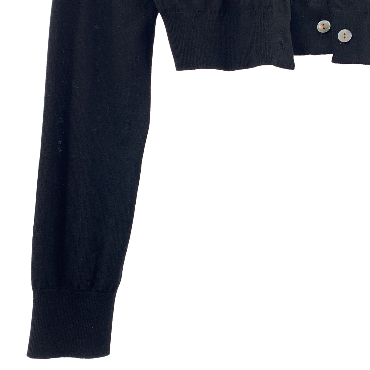 ENFOLD / エンフォルド シルク コットン フロントレイヤード クルーネック ニット カーディガン