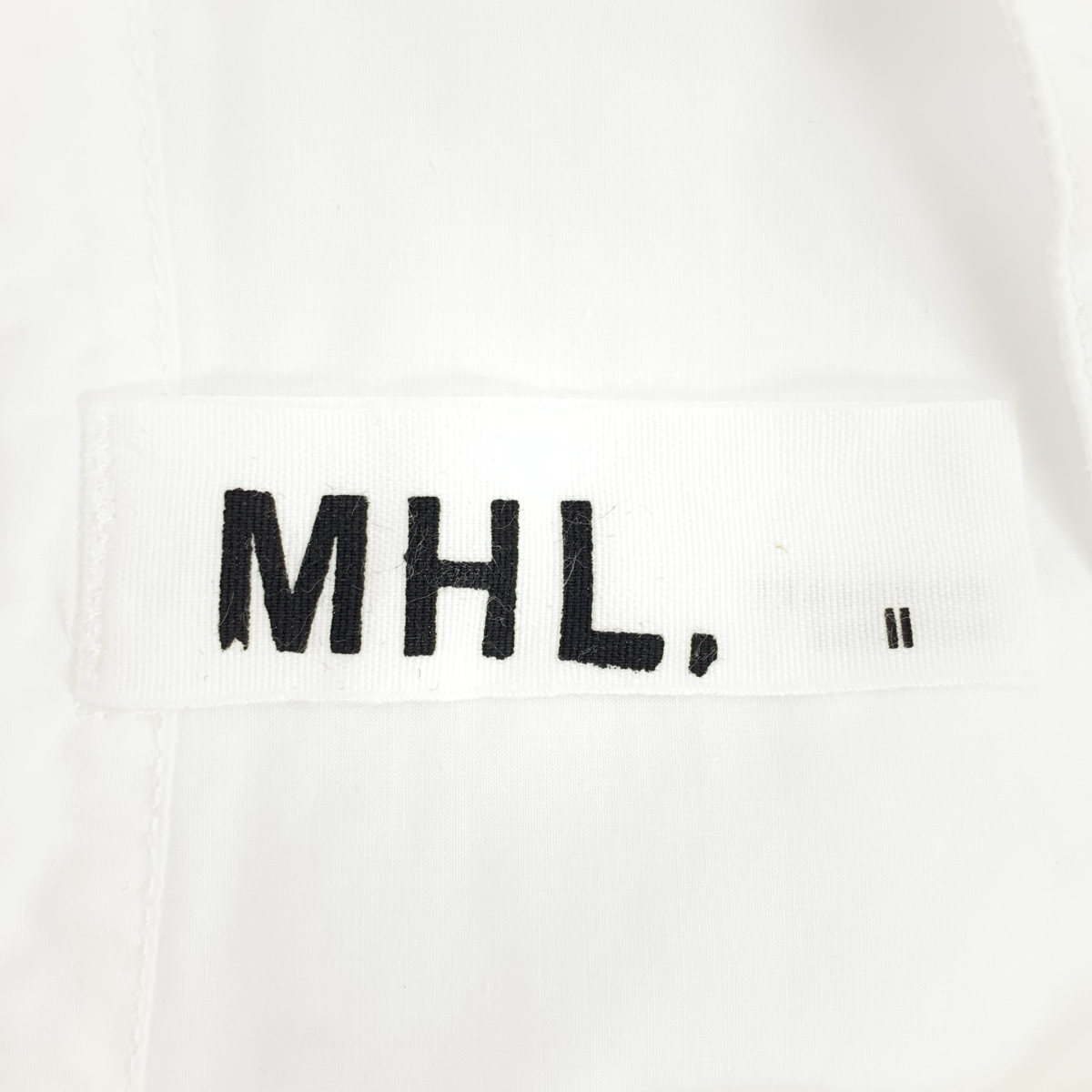 MHL. / エムエイチエルマーガレットハウエル COTTON RAMIE POPLIN コットン バンドカラーシャツ