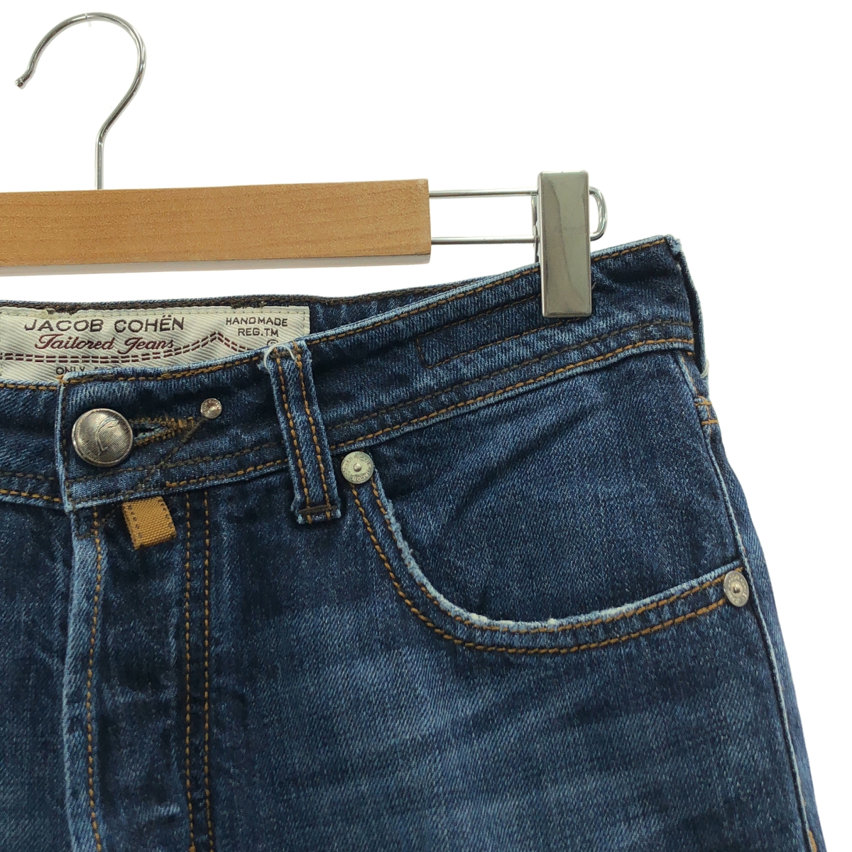 JACOB COHEN / ヤコブコーエン ハラコパッチ ウォッシュド デニムパンツ