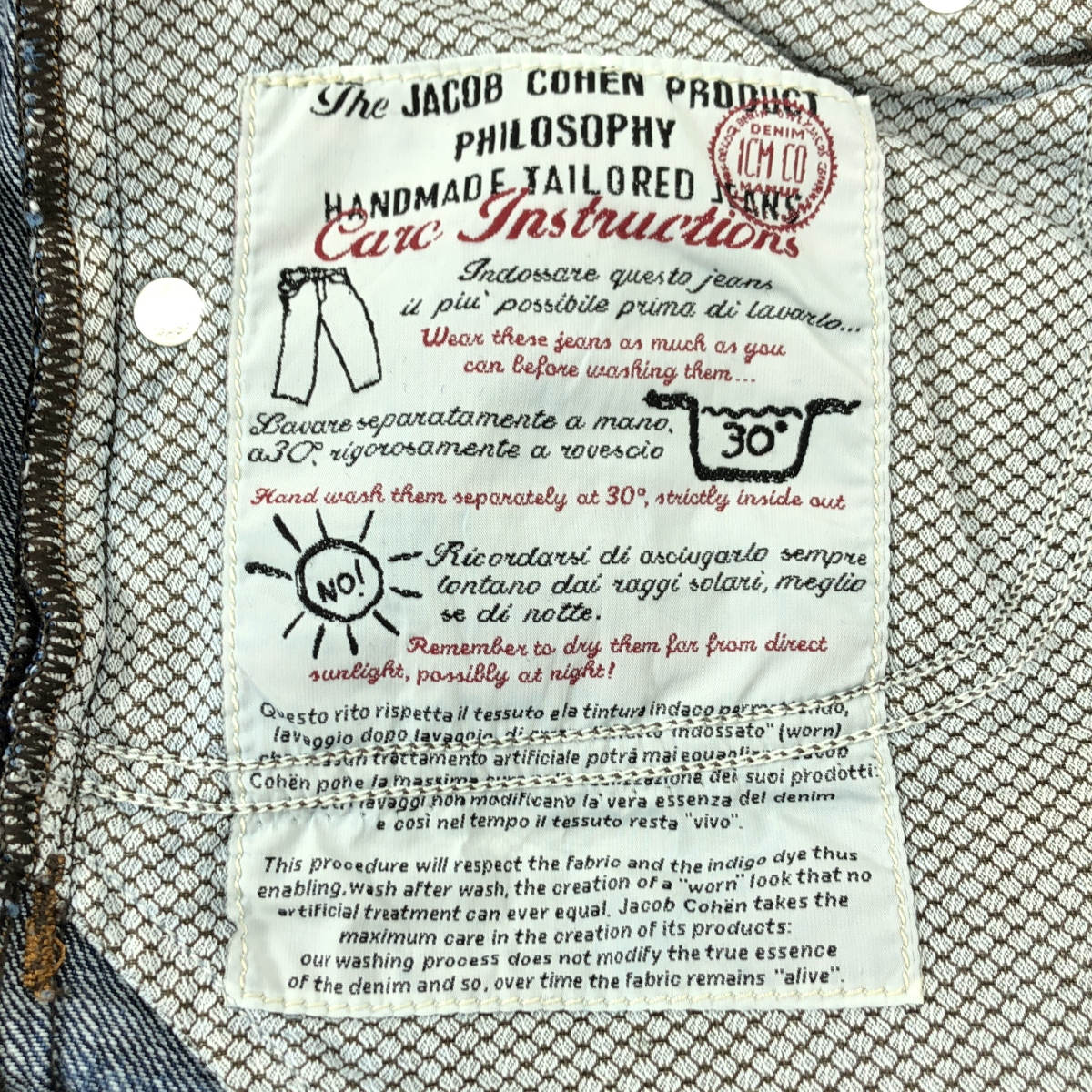 JACOB COHEN / ヤコブコーエン ハラコパッチ ウォッシュド デニムパンツ