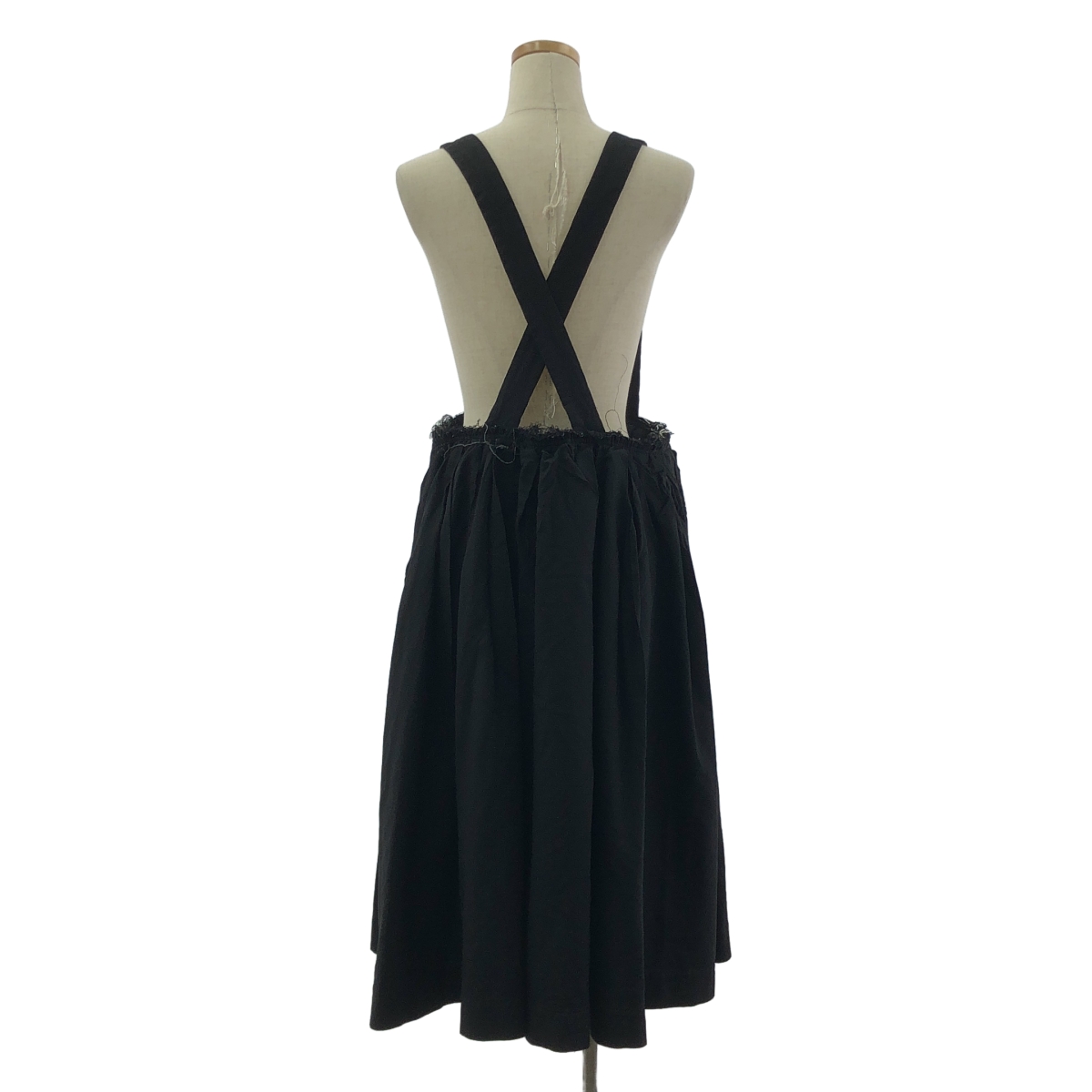 COMME des GARCONS / コムデギャルソン カットオフ ギャザー タック 吊り スカート