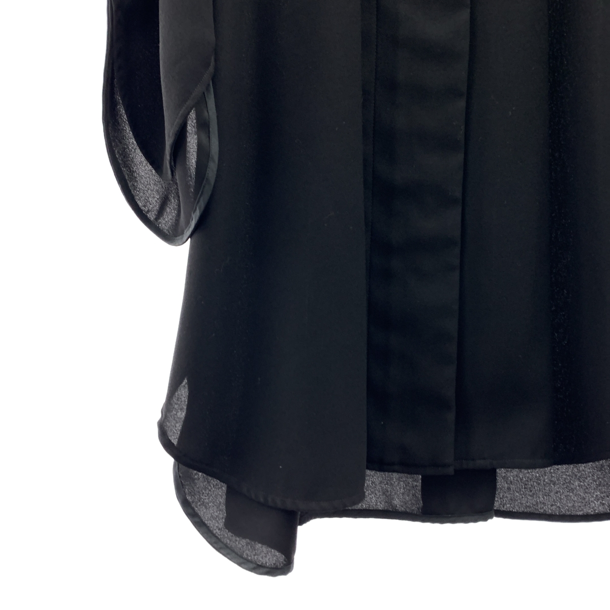 ENFOLD / エンフォルド PEライトジョーゼット カーブスリーブワイドブラウス