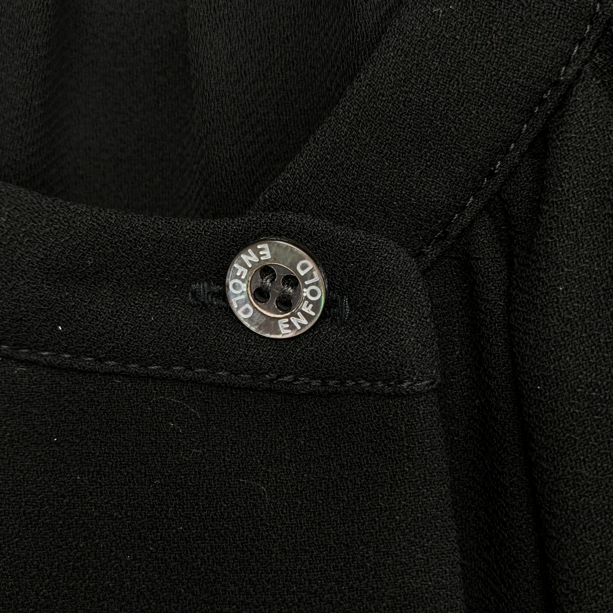 ENFOLD / エンフォルド PEライトジョーゼット カーブスリーブワイドブラウス