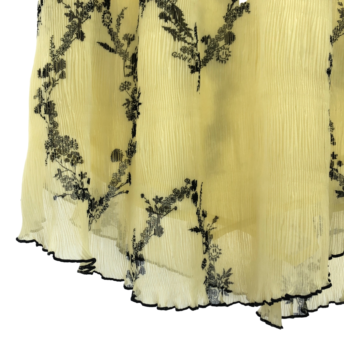 Ganni / ガニー ジョーゼット フラワー プリーツ スカート