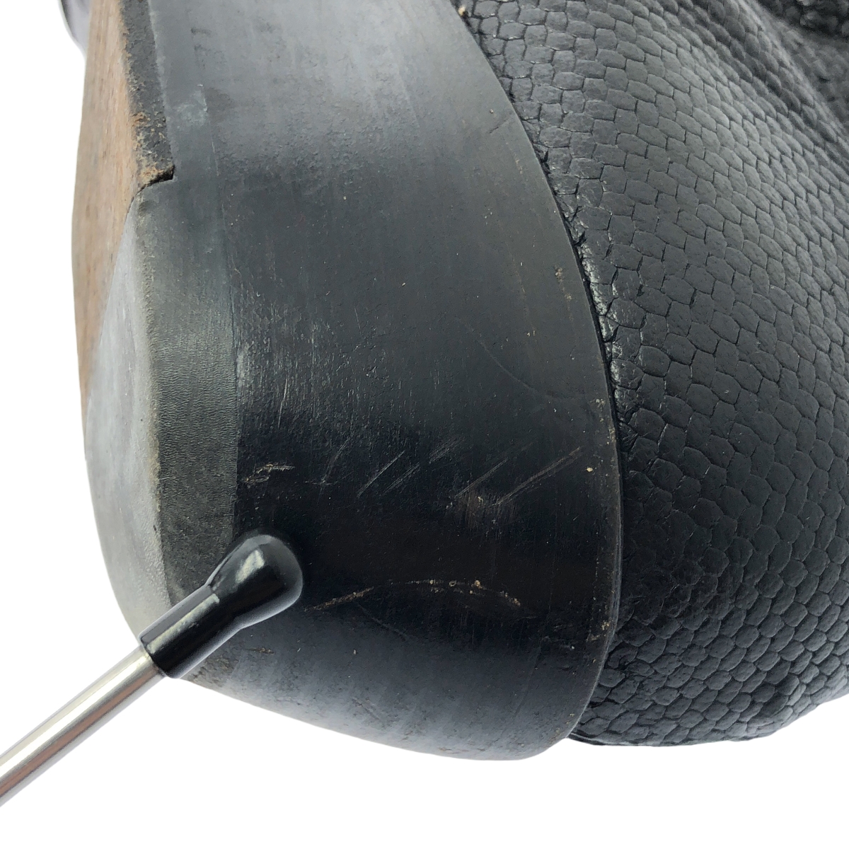 その他 ポインテッドトゥ レザーショートブーツ