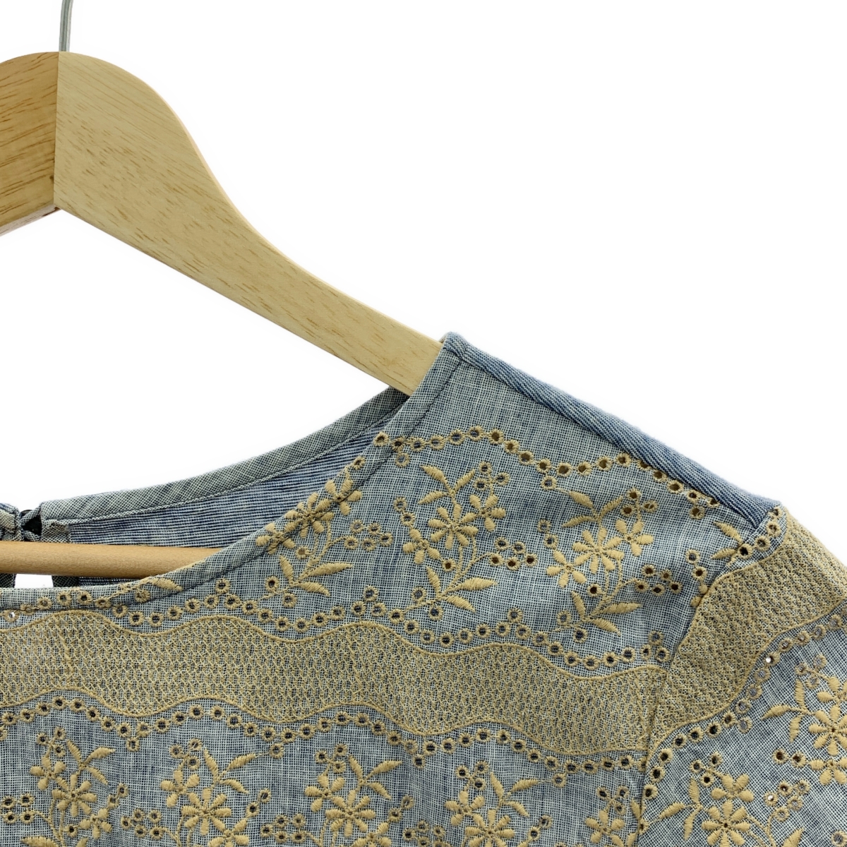 45r / フォーティファイブアール レース刺しゅう プルオーバー 半袖ブラウス