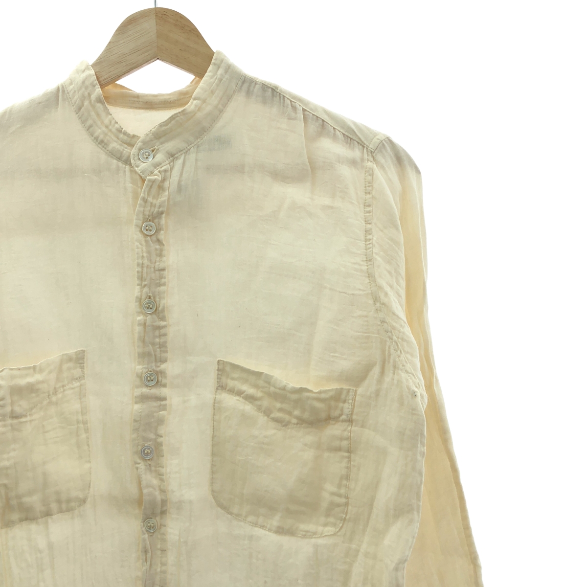 Paul Harnden / ポールハーデン M. Grandpa / ワッシャー バンドカラー シャツ