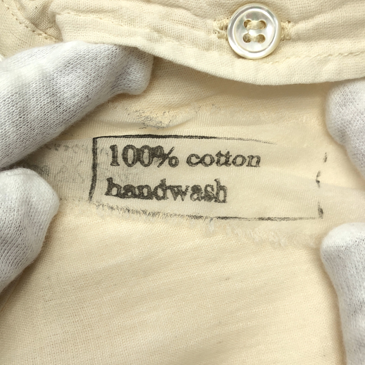 Paul Harnden / ポールハーデン M. Grandpa / ワッシャー バンドカラー シャツ