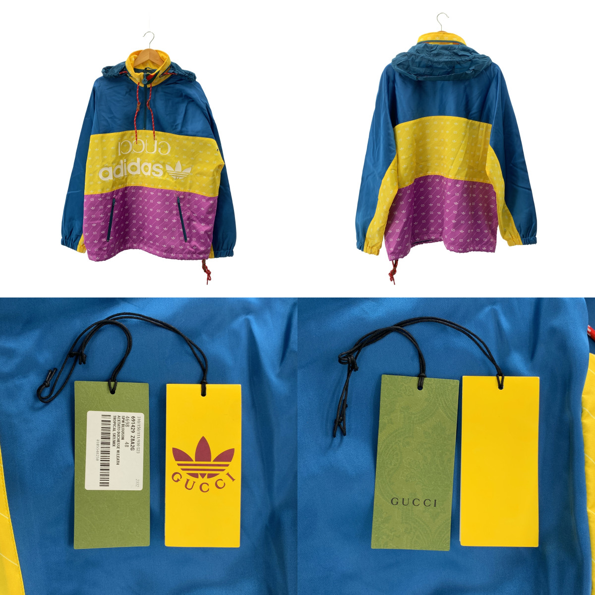 GUCCI / グッチ × adidas GG トレフォイル ロゴ アノラック ジャケット