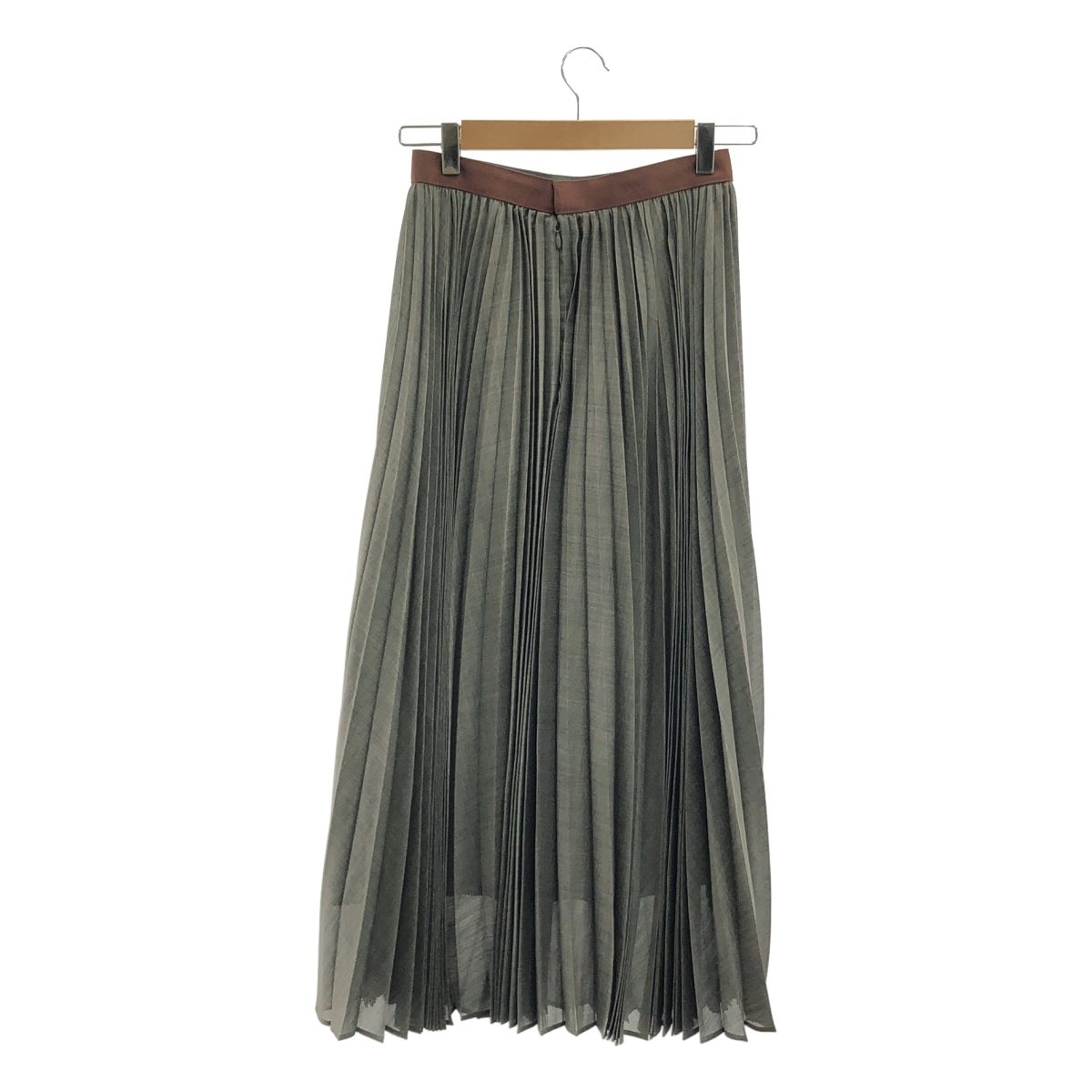 BEIGE， / ベイジ バックジップ プリーツ スカート / 総裏地