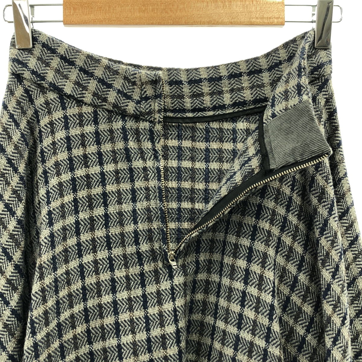 GEOFFREY B.SMALL / ジェフリーBスモール Limited Edition / セットアップ all handwoven tessitura colombia alpaca wool fabric 手織り チェック ノーカラージャケット / スカート