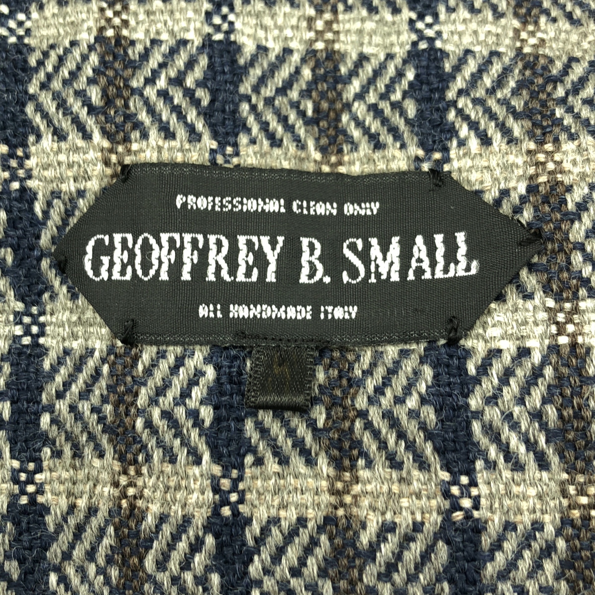 GEOFFREY B.SMALL / ジェフリーBスモール Limited Edition / セットアップ all handwoven tessitura colombia alpaca wool fabric 手織り チェック ノーカラージャケット / スカート