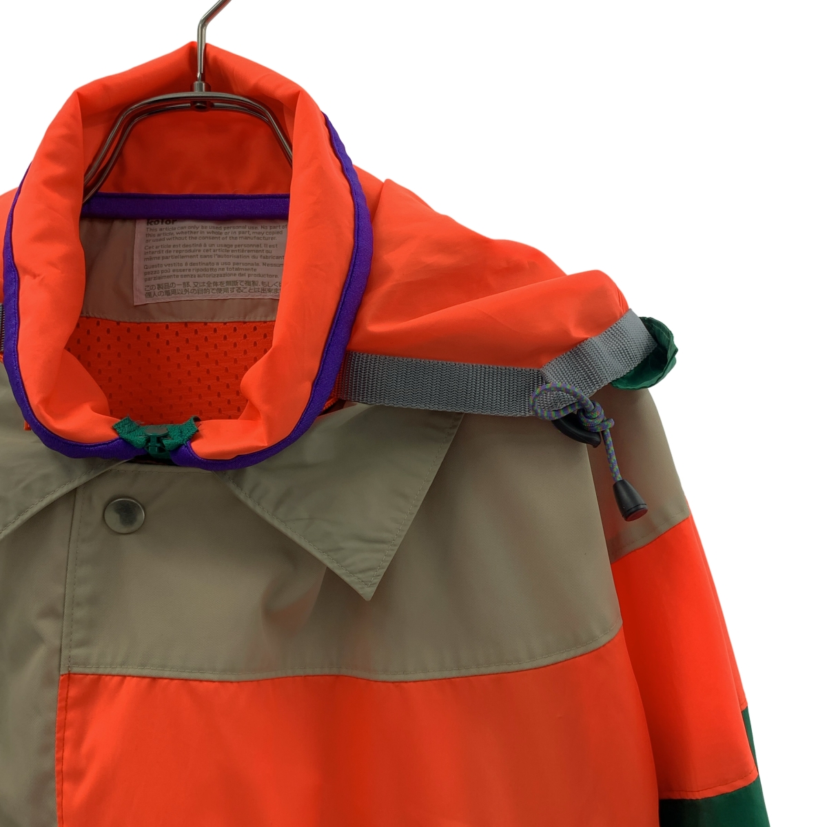 kolor / カラー Limited Collection / リミテッドコレクション ナイロン パッチワーク アシンメトリー フーデッドコート