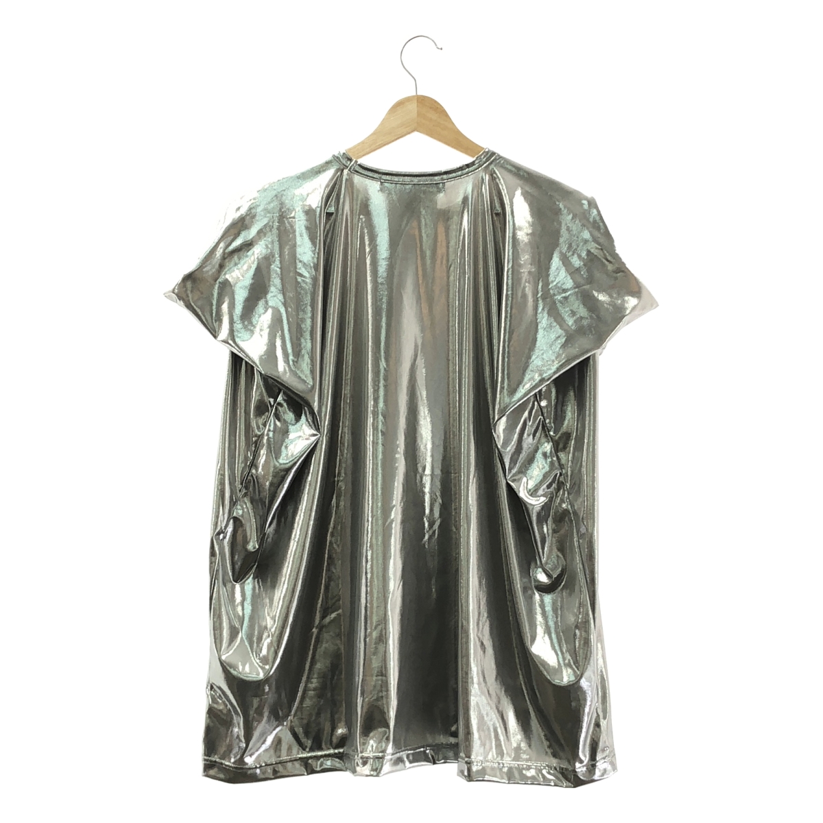 JUNYA WATANABE / ジュンヤワタナベ ポリエステル ノースリーブ メタリック スクエア カットソー