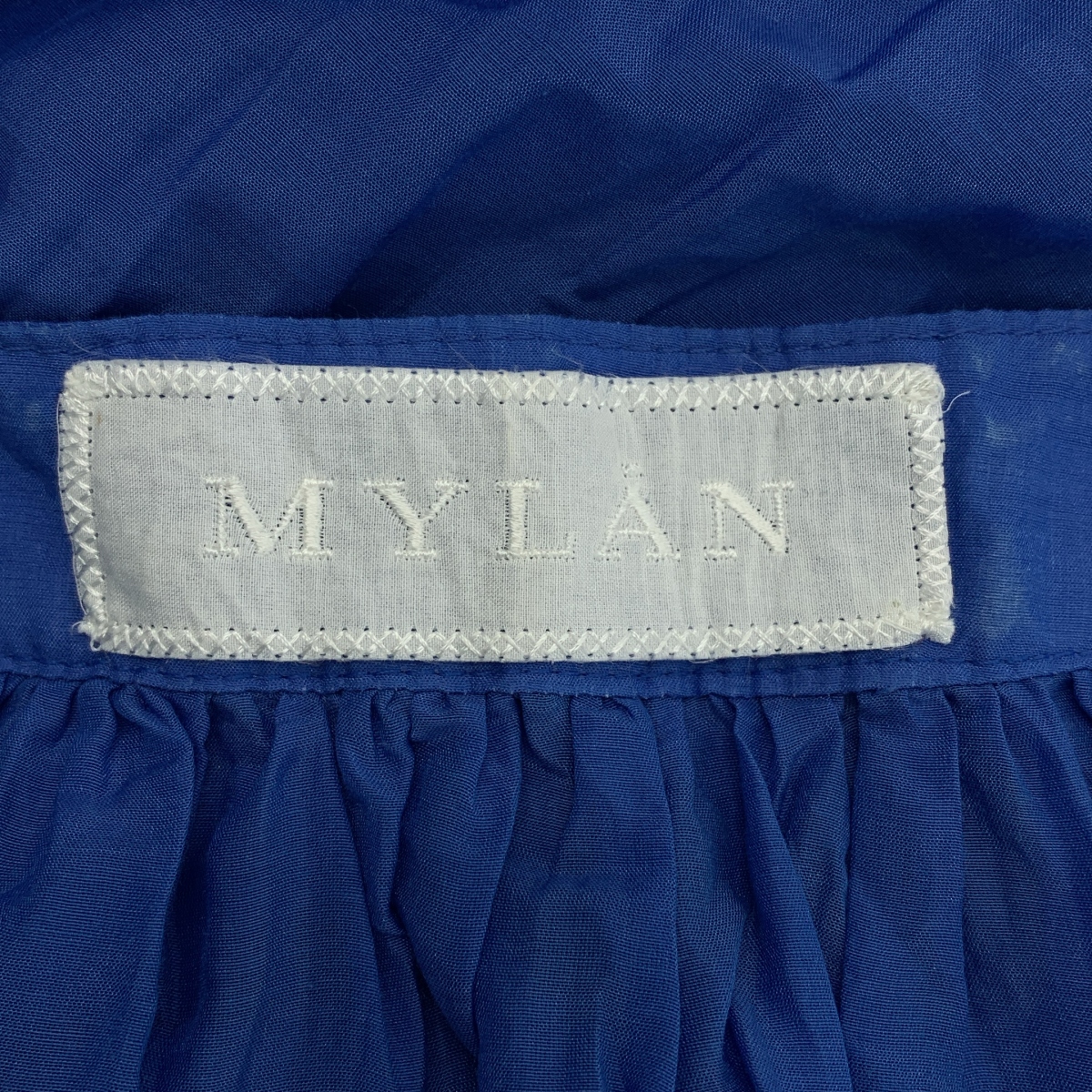 MYLAN / マイラン コットン シルク ギャザー クリンクル ワンピース