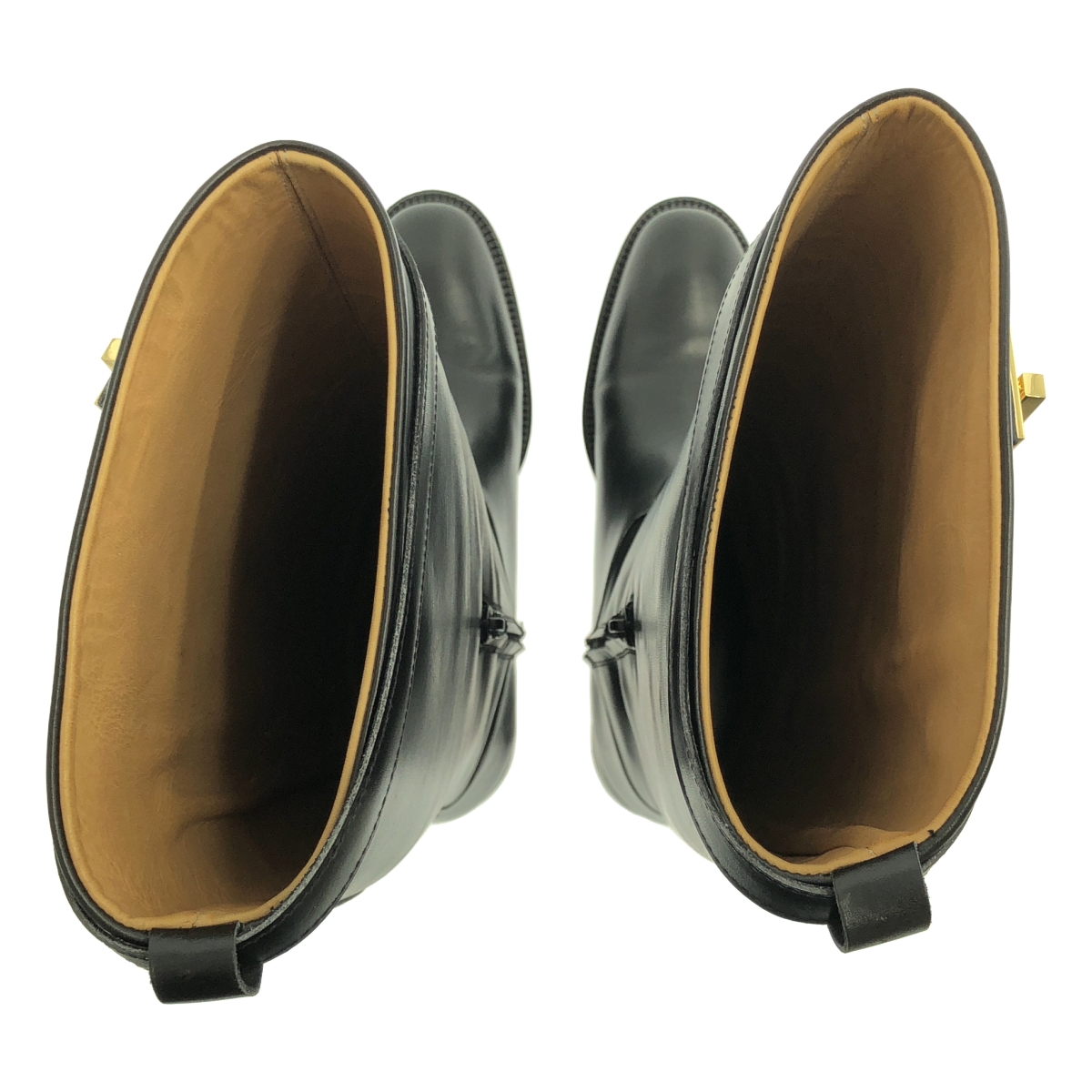 その他 レザー ストラップ サイドジップ ロングブーツ