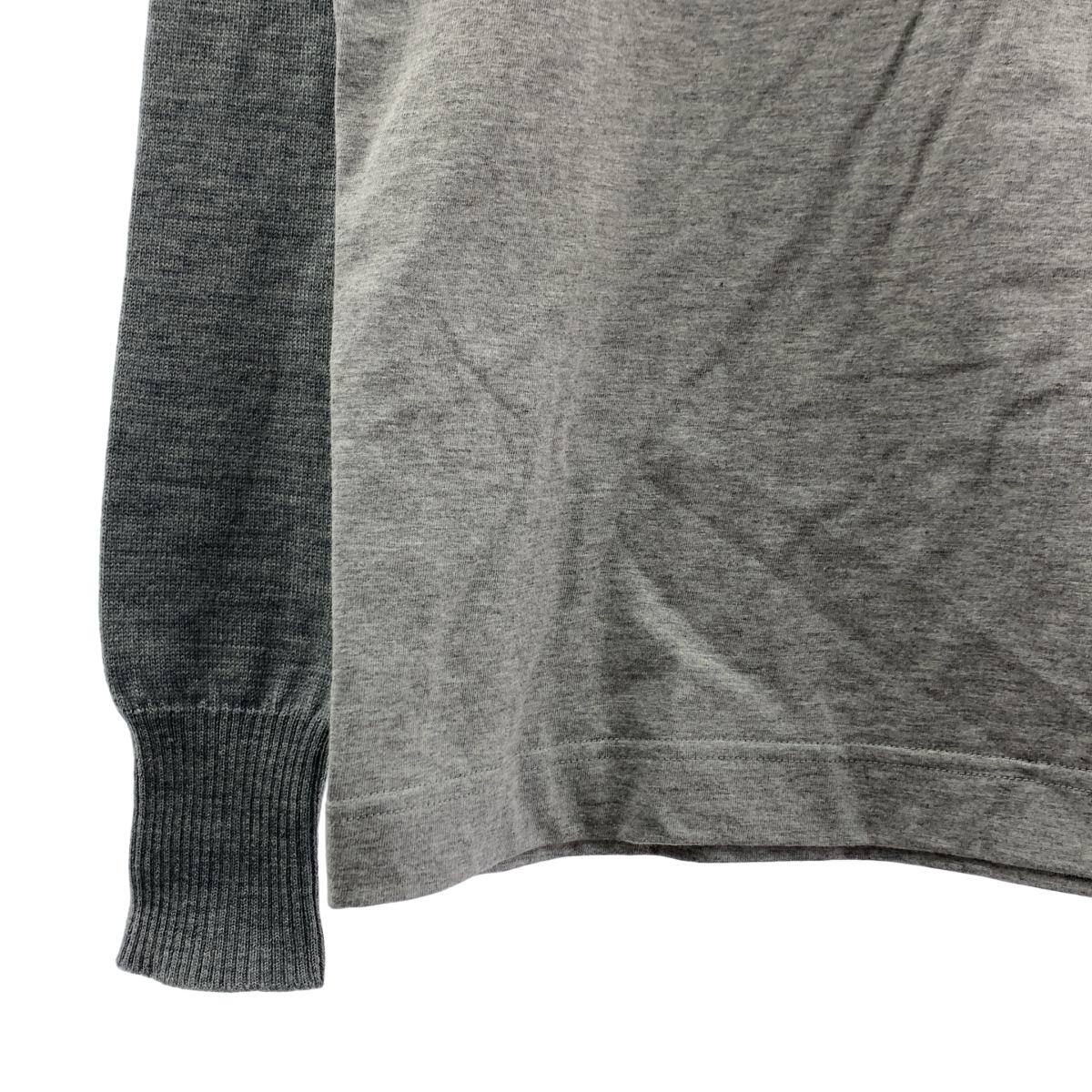 sacai / サカイ ノルディック柄 刺しゅう ニットドッキング ロングスリーブTシャツ