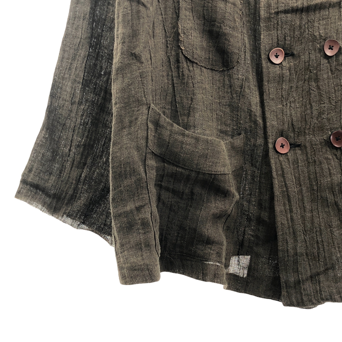 その他 「RN DB SHIRT」リネン ノーカラーシャツ