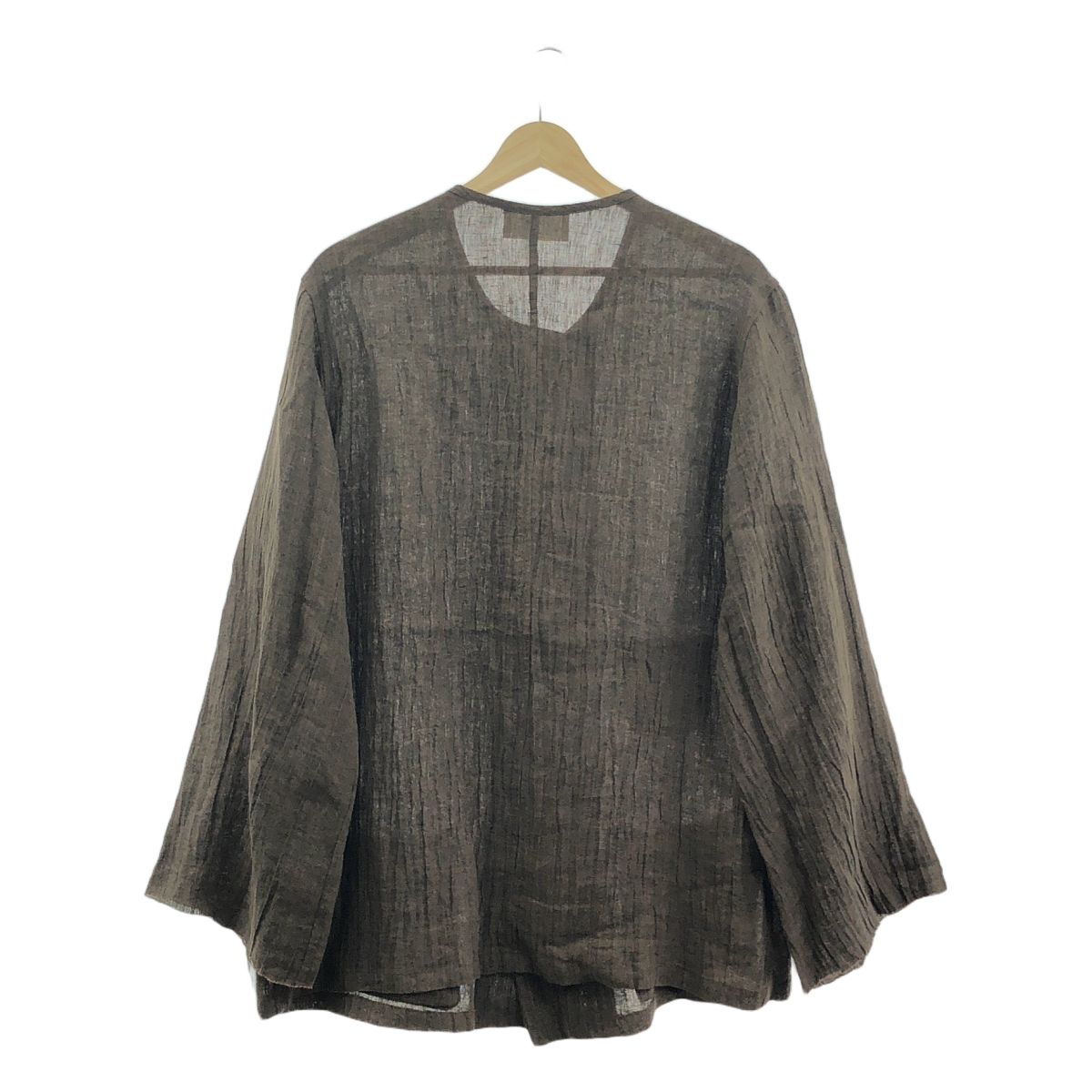 その他 「RN DB SHIRT」リネン ノーカラーシャツ