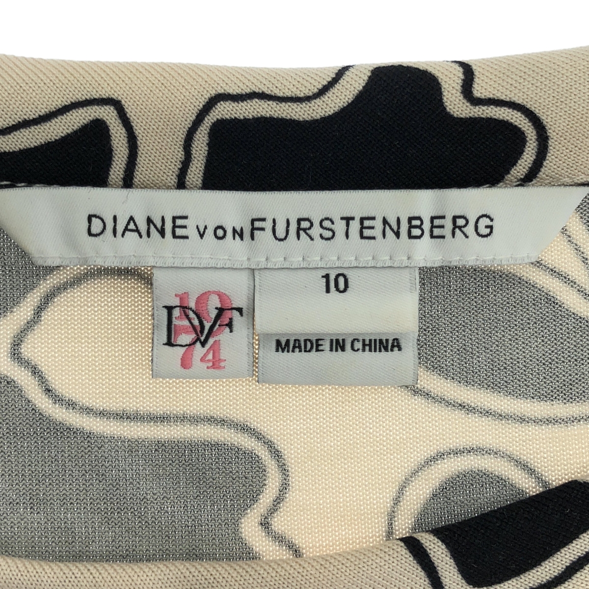 DIANE VON FURSTENBERG / ダイアンフォンファステンバーグ BETH VINTAGE / クルーネック 総柄 シルク ワンピース