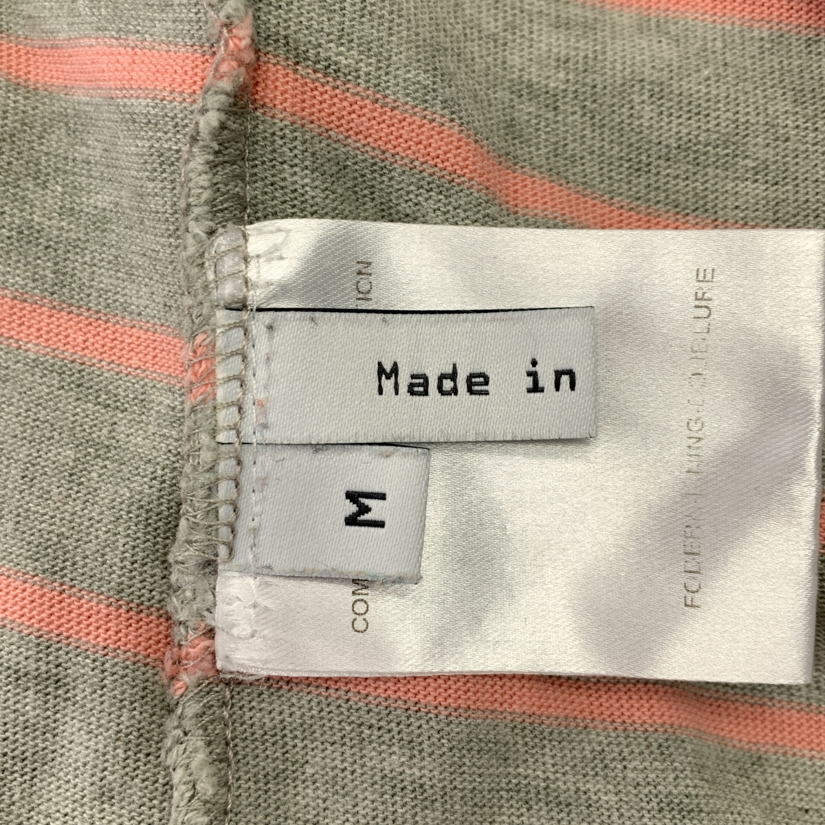 BALENCIAGA / バレンシアガ ナイロン切替 ボーダー ロングスリーブ ポロシャツ