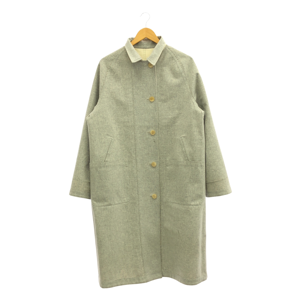 AURALEE / オーラリー ウール カシミヤ リバーシブル ステンカラーコート