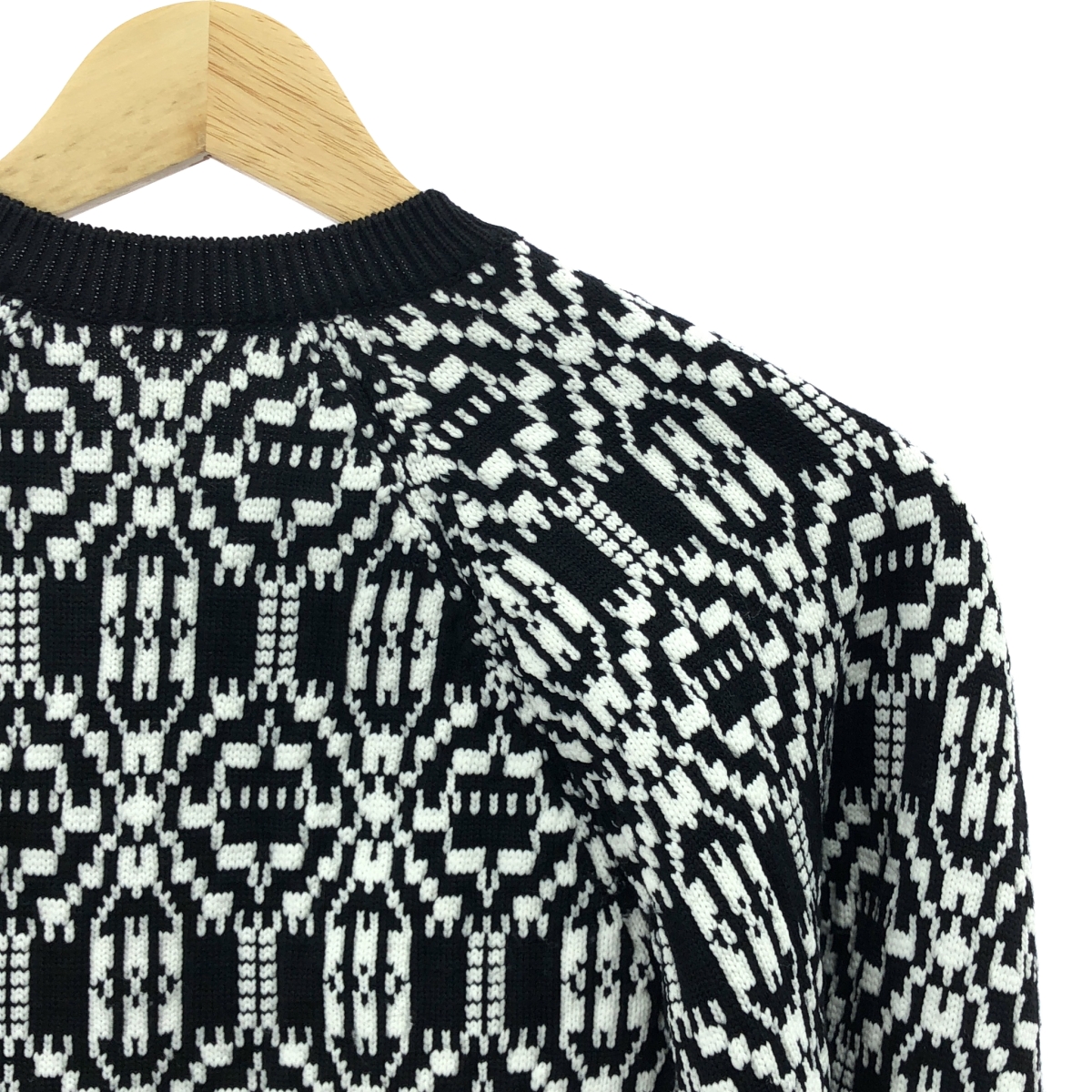 COMME des GARCONS / コムデギャルソン ウールポリエステル 総柄 変形 ノースリーブ ニット
