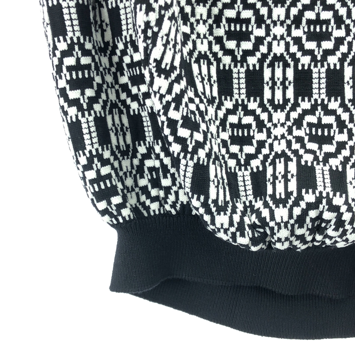 COMME des GARCONS / コムデギャルソン ウールポリエステル 総柄 変形 ノースリーブ ニット