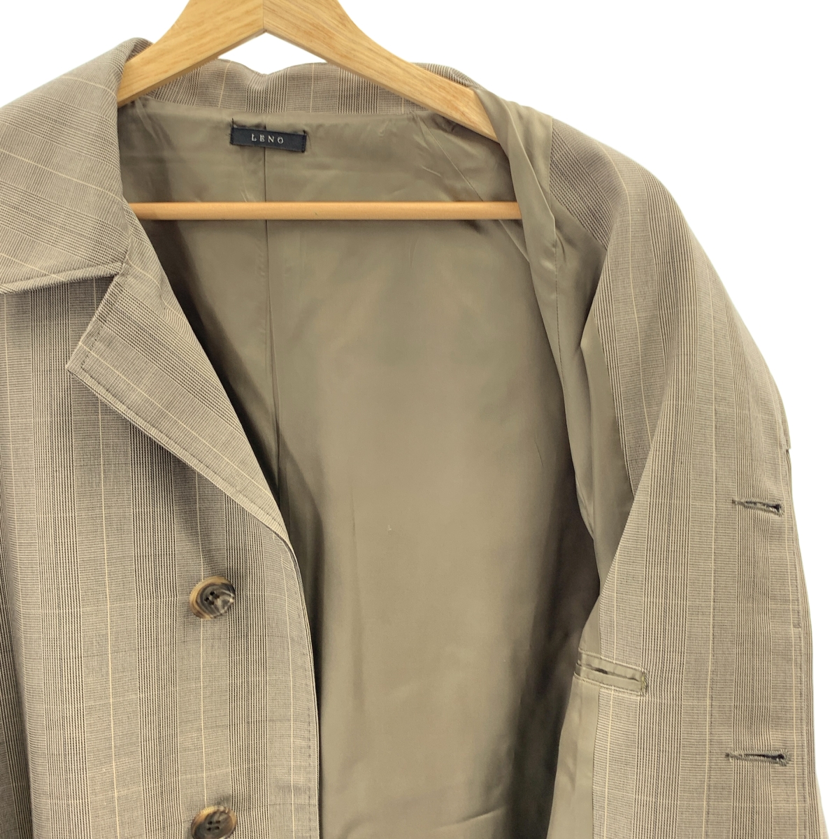 LENO / リノ フライフロント シングル オーバーコート / 総裏地