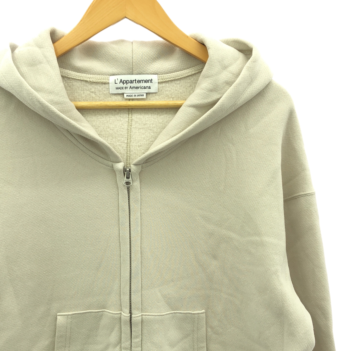 L'Appartement / アパルトモン 【AMERICANA/アメリカーナ】 WIDE FULLZIP HOODIE ロゴ パーカ