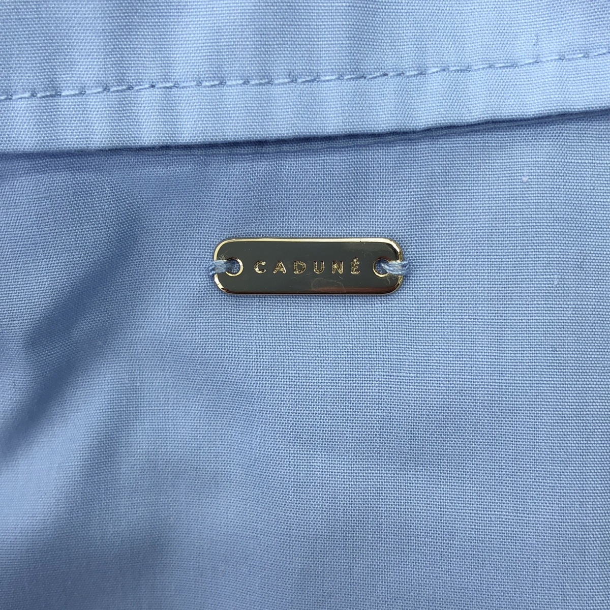 CADUNE / カデュネ パールボタン 半袖 クロップドシャツ