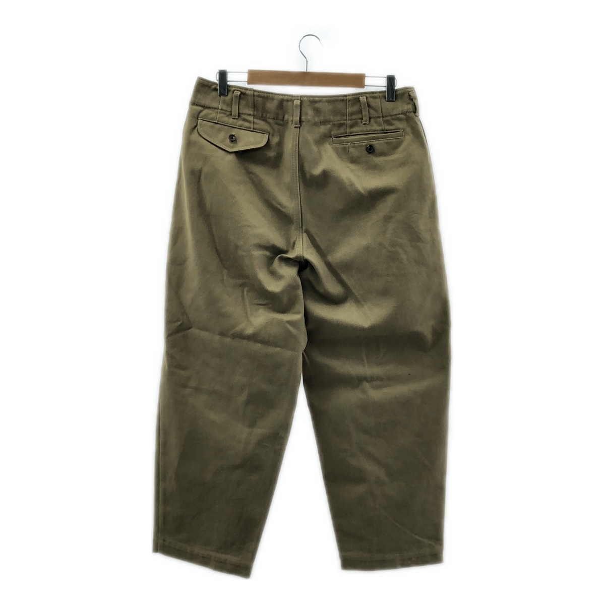 cotton twill plain with workstitch / 2タック コットンツイル