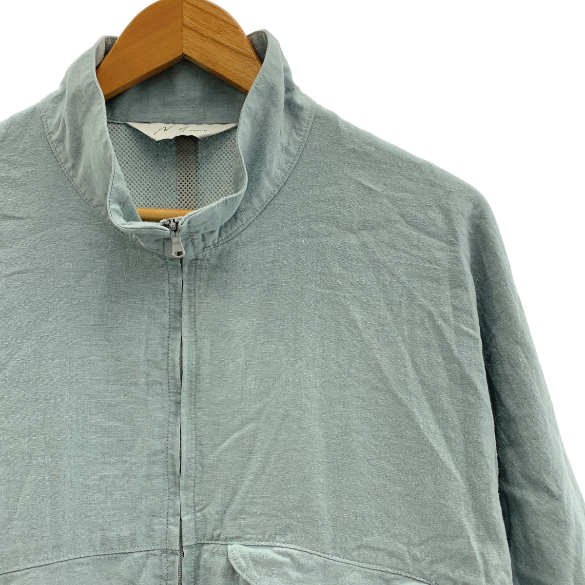 ANCELLM / アンセルム SILK NEP KIMONO BLOUSON / シルク リネン ネップ オーバー ジャケット ブルゾン / メッシュ総裏地