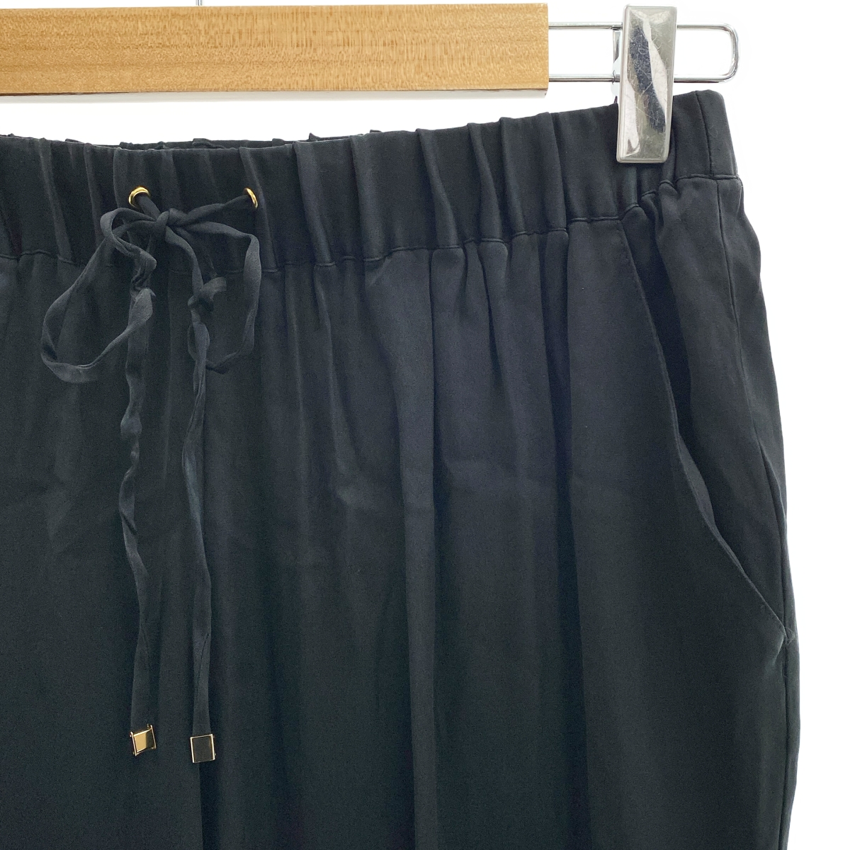 Deuxieme Classe / ドゥーズィエムクラス シルクサテンドロスト ウエストゴム イージーパンツ