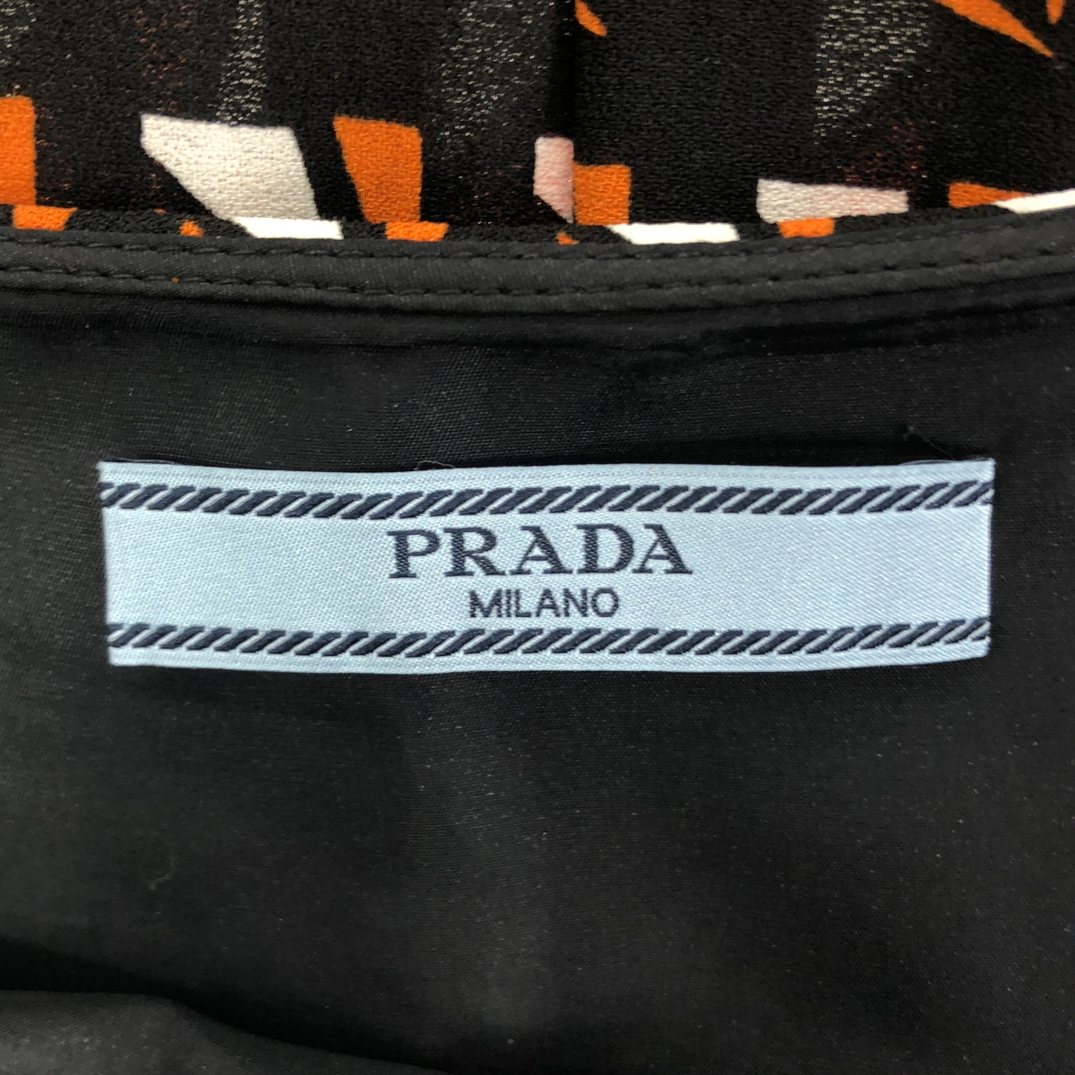 PRADA / プラダ ギャザー 総柄 フレアスカート