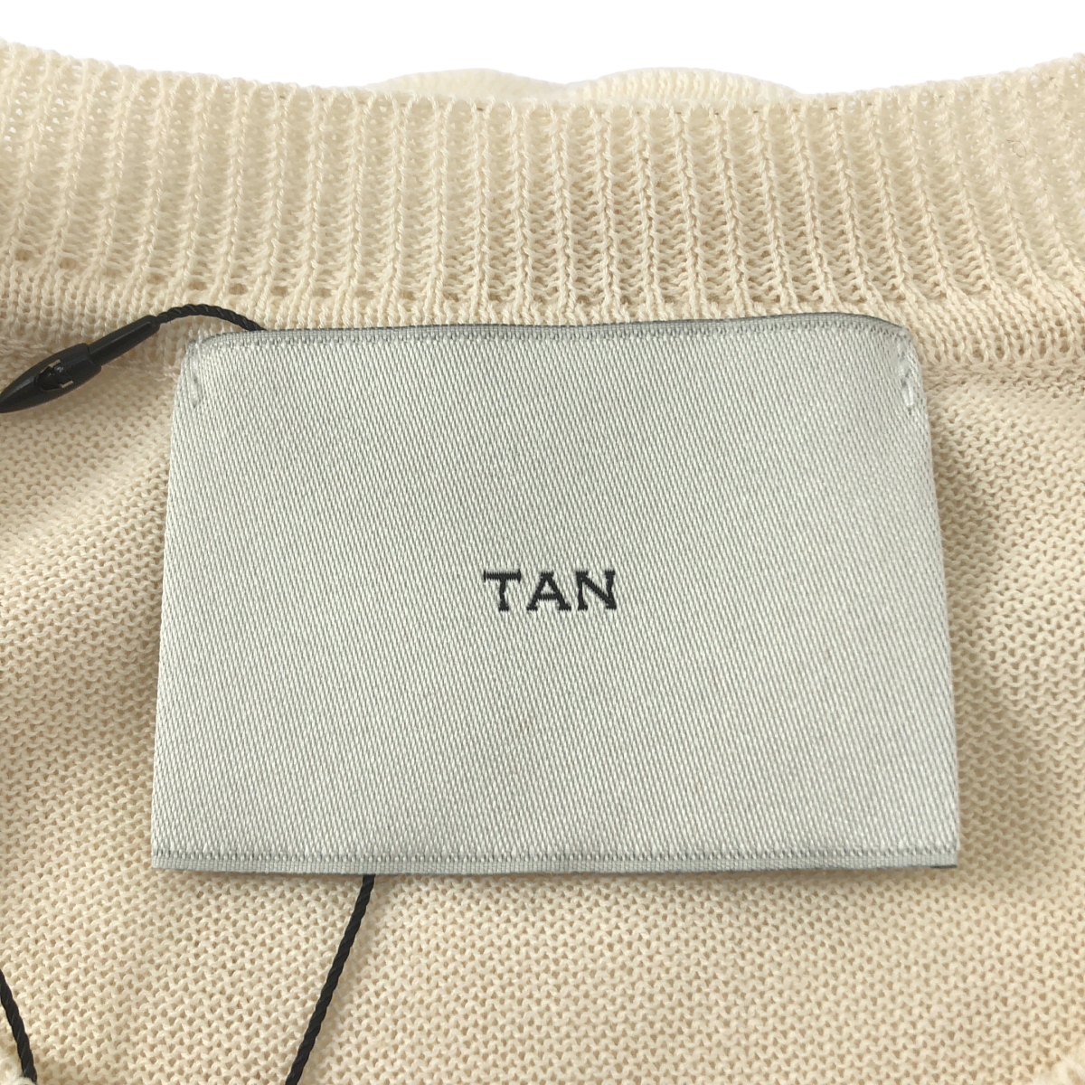 TAN / タン ハーフスリーブニット プルオーバー