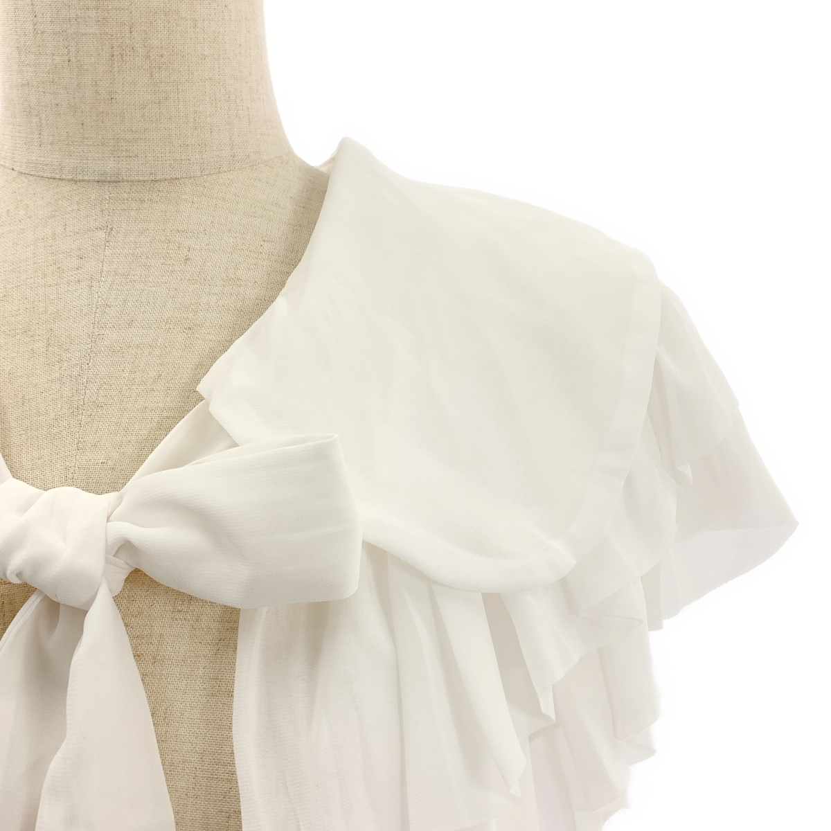 COMME des GARCONS COMME des GARCONS / コムコム ポリエステル 丸襟 フリルカラー 付け襟